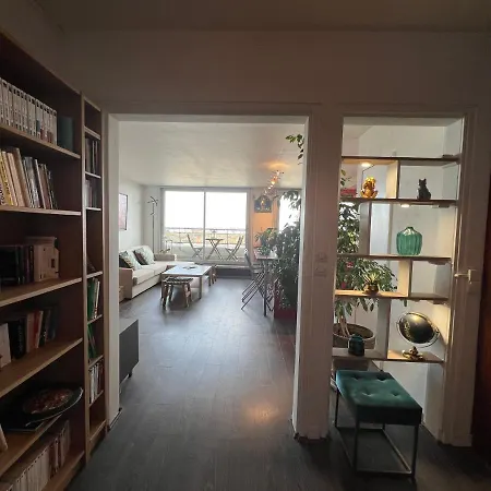 Above Paris Eiffel Tower View Balcony Apartment Exterior photo